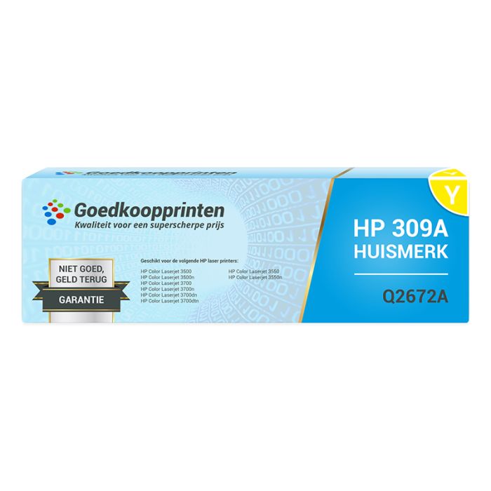 Huismerk voor HP 309A toner Geel (Q2672A) 4.750 afdrukken main product photo