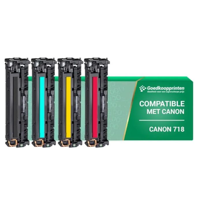 Canon 718 toner cartridge Multipack Zwart en Kleur - Huismerk Actie Set main product photo