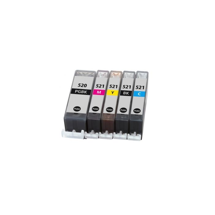 Canon inkjets PGI-520 / CLI-521 cartridges B/C/M/Y (5st-Multipack) - Huismerk main product photo