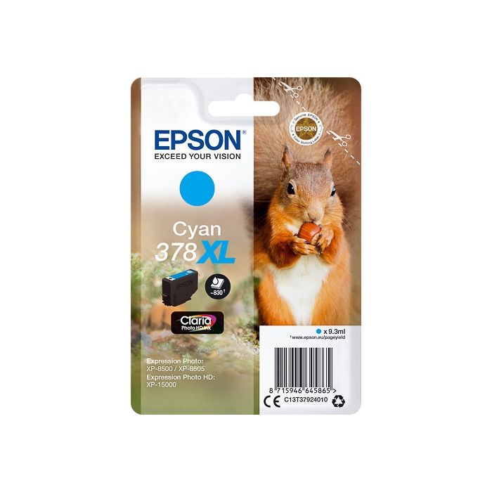 Epson T3782 inkt cartridge Cyaan (378XL) 9,3ML - Origineel main product photo