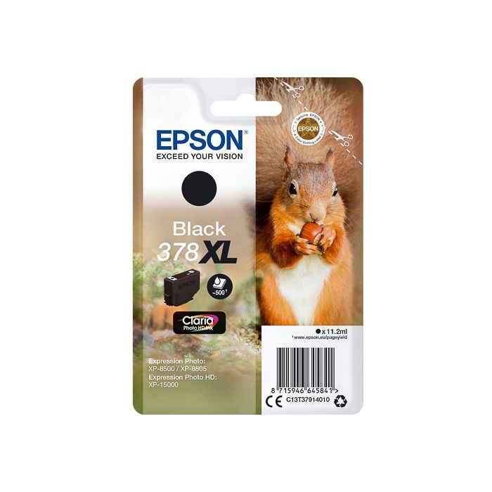 Epson T3781 inkt cartridge Zwart (378XL) 11,2ML - Origineel main product photo