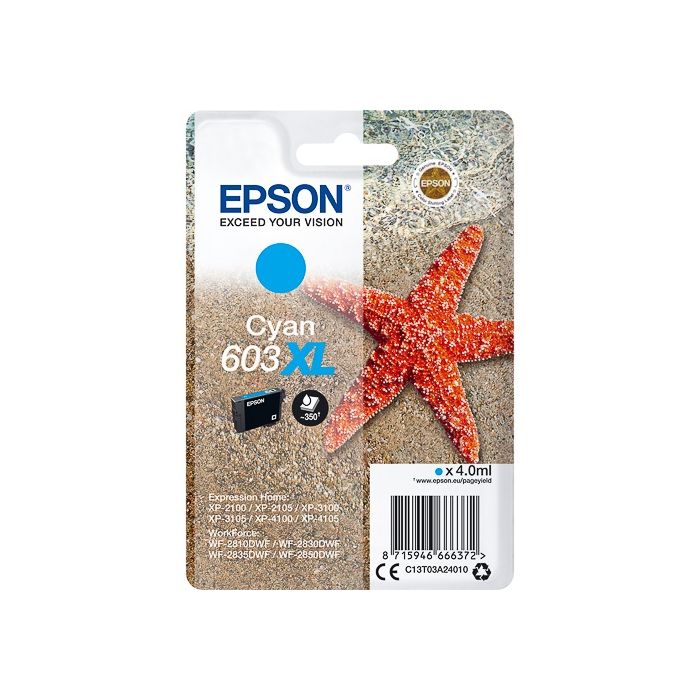 Epson 603XL inkt cartridge Cyaan - Origineel main product photo