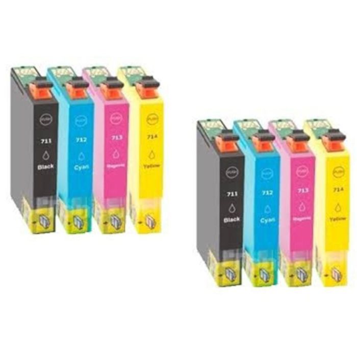 Huismerk Epson T0715 inkt cartridges 2 x 4 Multipack (102 ml) main product photo