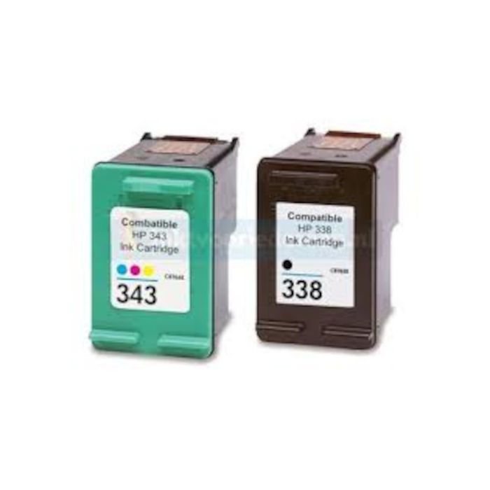 Huismerk HP 338 + HP 343 inkt cartridges Multipack (19/17 ml) main product photo