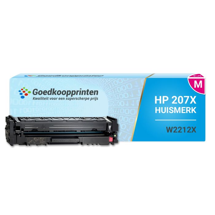 Huismerk HP 207X (W2213X) toner (MET CHIP) Magenta Hoge Capaciteit - Huismerk main product photo