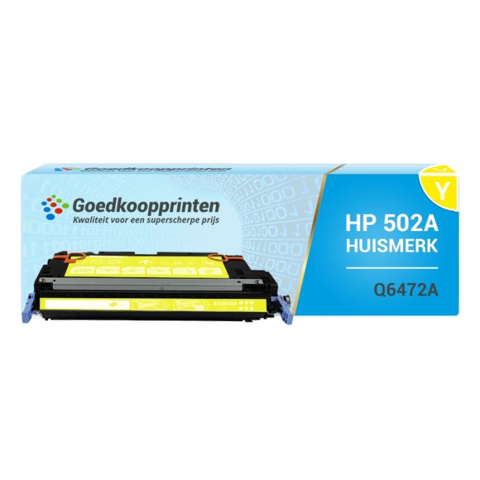 Huismerk voor HP 502A / Q6472A toner cartridge Geel (4.000 afdrukken) main product photo