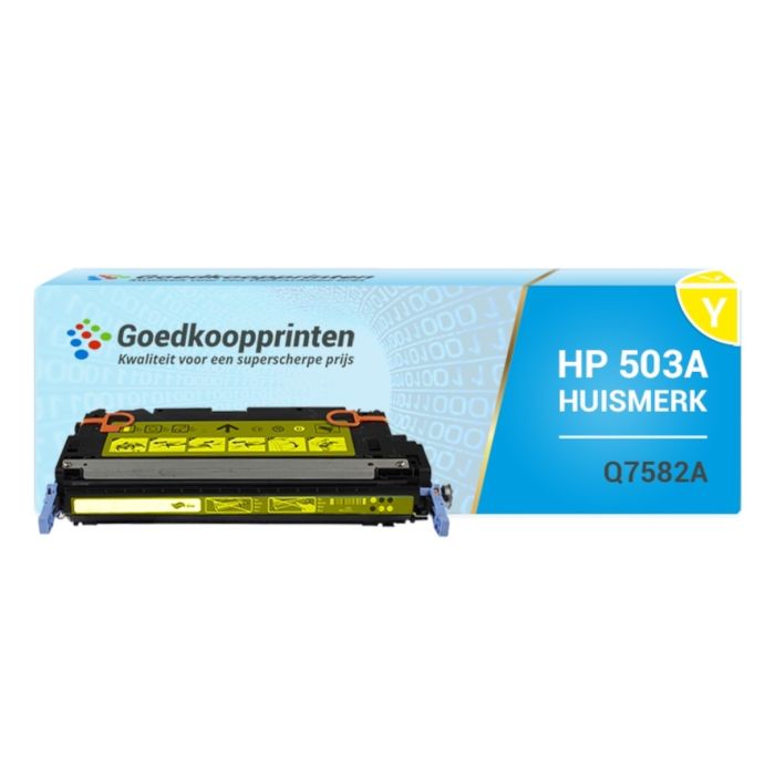 Huismerk voor HP 503A toner Geel (Q7582A) 6.000 afdrukken main product photo