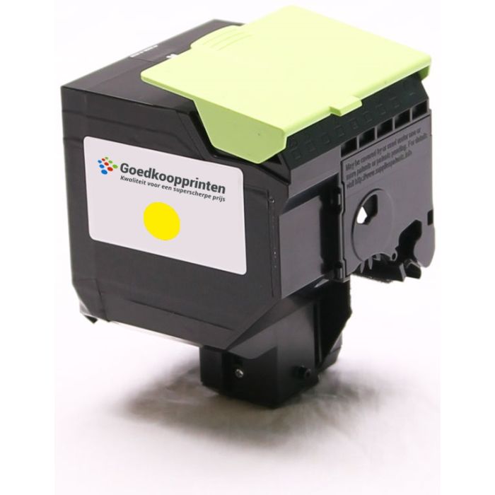 Huismerk voor Lexmark 802YM toner cartridge Geel - 3.000 afdrukken main product photo