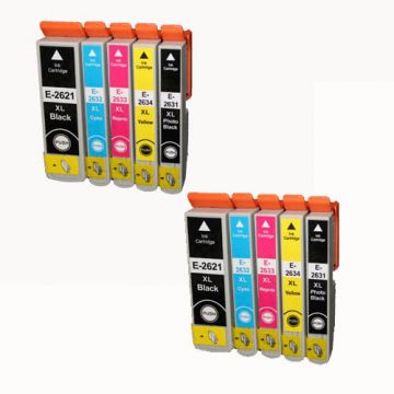 ACTIE: Epson T2636 inkt cartridges Multipack  (10st) - Huismerk