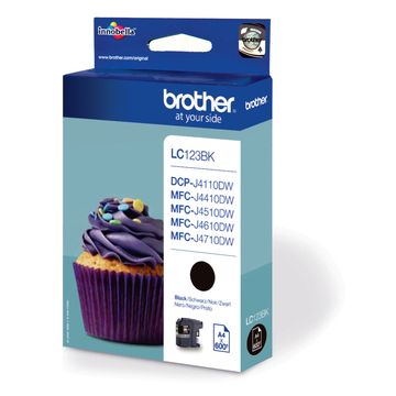 Brother LC-123BK inkt cartridge Zwart (13,4ML) - Origineel