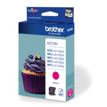 Brother LC-123M inkt cartridge Magenta (6,6ML) - Origineel