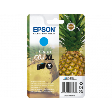 Epson 604XL inkt cartridge Cyaan (4ml) - Origineel