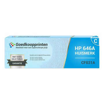 Huismerk voor HP 646A toner Cyaan (CF031A) 12.500 afdrukken