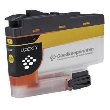 Brother LC-3233Y inkt cartridge Geel (16ml) - Huismerk