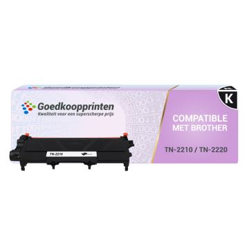 Brother TN-2210 / TN-2220 toner cartridge Zwart - Huismerk (2.600 afdrukken)