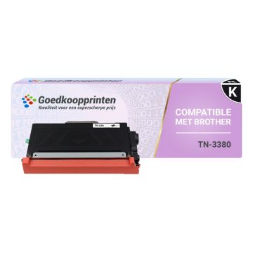 Brother TN-3380 toner cartridge Zwart (8.000 afdrukken) - Huismerk