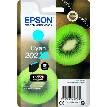 Epson 202XL inkt cartridge Cyaan (C13T02H24010) 10ML - Origineel