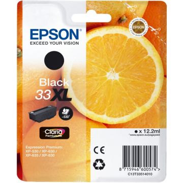 Epson T3351 inkt cartridge C13T33514010 (12,2 ML) Zwart - Origineel