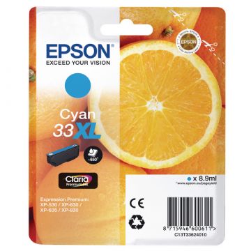 Epson T3362 inkt cartridge C13T33624010 (8,1 ML) Cyaan - Origineel