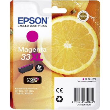Epson T3363 inkt cartridge C13T33634010 (8,1 ML) Magenta - Origineel