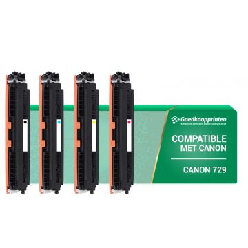 Canon 729 toner cartridge Multipack Zwart en Kleur - Huismerk Actie Set