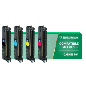 Canon 701 toner Multipack Zwart en Kleur - Huismerk Actie Set