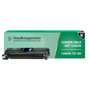 Canon 701BK toner Zwart - (5.750 afdrukken) Huismerk