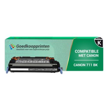 Canon 711BK toner cartridge Zwart (6.000 afdrukken) - Huismerk