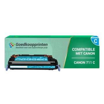 Canon 711C toner cartridge Cyaan (6.000 afdrukken) - Huismerk