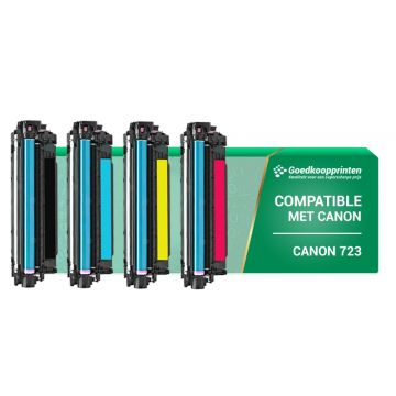 Canon 723 toner cartridge Multipack Zwart en Kleur - Huismerk Actie Set