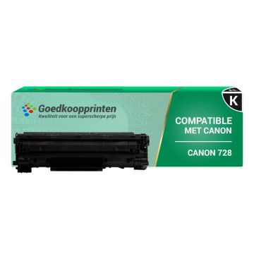 Canon 728 toner cartridge Zwart (2.500 afdrukken) - Huismerk