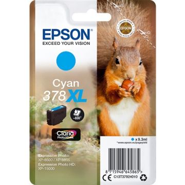 Epson T3782 inkt cartridge Cyaan (378XL) 9,3ML - Origineel
