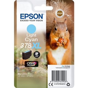 Epson T3785 inkt cartridge Licht-cyaan (378XL) 9,3ML - Origineel
