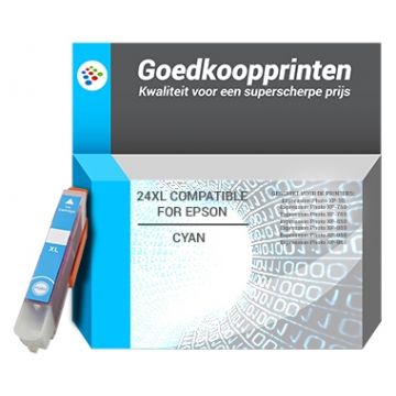 Epson T2432 inkt cartridge Cyaan (12 ML) - Huismerk