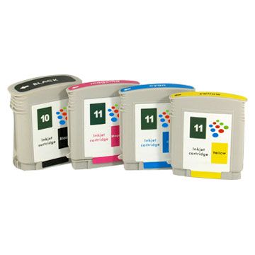 Huismerk voor HP 10 & HP 11 actie set C4844A, C4836A, C4837A en C4838A inktcartridges Multipack