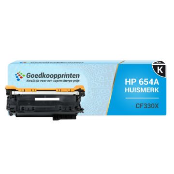 Huismerk voor HP CF330X toner cartridge (654 X) Zwart - 22.000 afdrukken