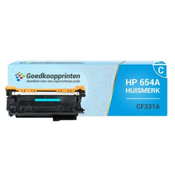 Huismerk voor HP CF331A toner cartridge (654 A) Cyaan - 16.000 afdrukken