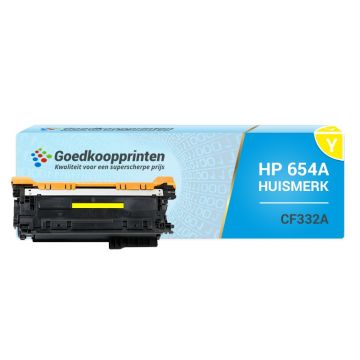 Huismerk voor HP CF332A toner cartridge (654 A) Geel - 16.000 afdrukken