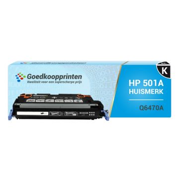 Huismerk voor HP 501A toner / HP Q6470A toner cartridge Zwart (6.000 afdrukken)