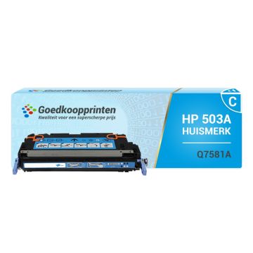 Huismerk voor HP 503A toner Cyaan (Q7581A) 6.000 afdrukken