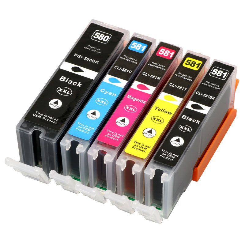 Pgi-580Xxl Cli-581Xxl Cartouches D'Encre Compatibles Avec Modèles Canon Pgi-580Xxl Cli-581Xxl Cartouches D'Encre Compatibles Avec Modèles Canon