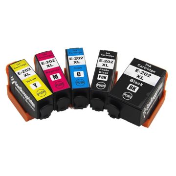 Huismerk Epson 202XL inkt cartridges 5-Kleuren Multipack (68 ml)