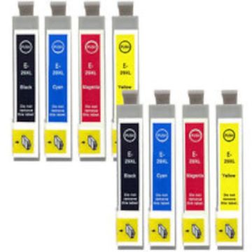 Huismerk Epson 29XL Inkt cartridges 2 x 4 Kleuren Multipack (145,6 ml)