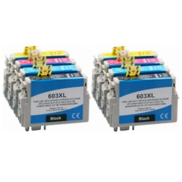 Huismerk Epson 603XL inkt cartridges 2 x 4 Kleuren Multipack (146 ml)