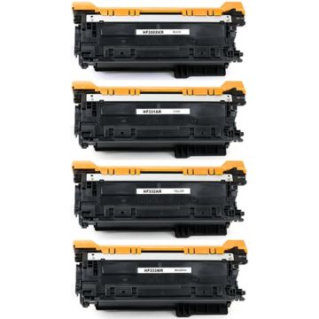 HP 654A toner cartridge / HP 654X toner cartridge Multipack - Huismerk set