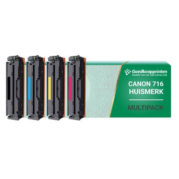 Canon 716 toner multipack Zwart + 3 kleuren - Huismerk set