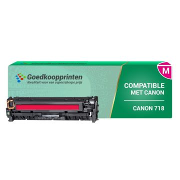 Canon 718M toner cartridge Magenta (2.800 afdrukken) - Huismerk