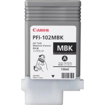 Canon PFI-102MBK inkt cartridge Mat Zwart (130ML) - Huismerk