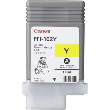 Canon PFI-102Y inkt cartridge Geel (130ML) - Huismerk