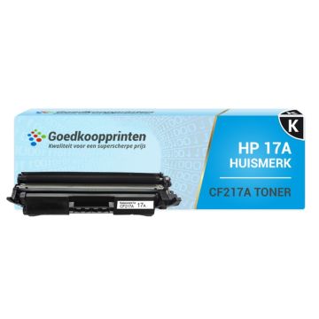 Huismerk HP 17A toner / HP CF217A toner cartridge Zwart - 1.600 afdrukken